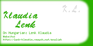 klaudia lenk business card